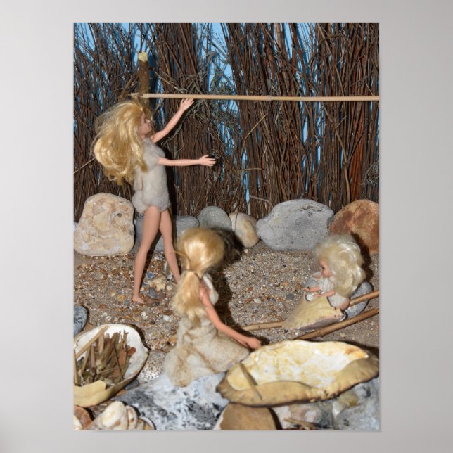 Affiche Vie tribale dans le camp. (Devant)