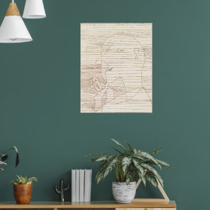 Affiche Vieil Homme Comptant sur ses Doigts,