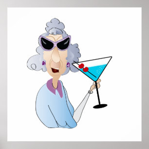 Affiche vieille dame