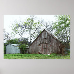 Affiche Vieille grange et remise du Texas