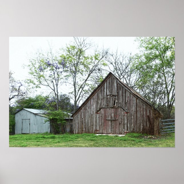 Affiche Vieille grange et remise du Texas (Devant)