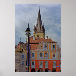 Affiche Vieille maison près de la cathédrale évangélique S