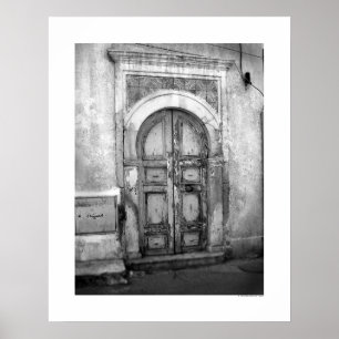 Affiche Vieille porte à Tripoli (B&W)