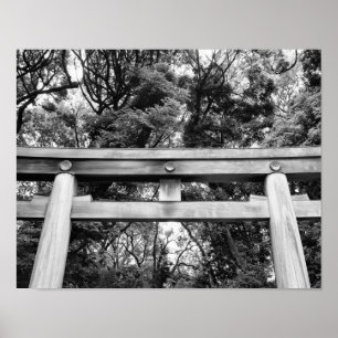 Affiche Vieille porte du Sanctuaire Meiji dans le Parc Yoy