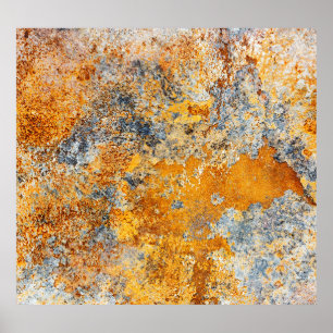 Affiche Vieille texture rouille, grunge arrière - plan mét