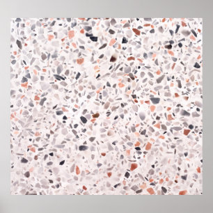 Affiche Vieille texture terrazzo, motif d'hamper.