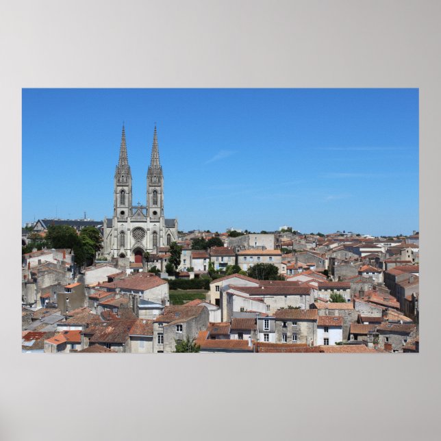 Affiche Vieille ville Niort Skyline, France (Devant)