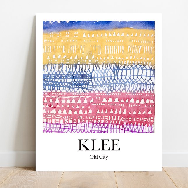 Affiche Vieille ville par Paul Klee (Klee's vibrant Old City on YOUR wall! High-quality art poster)