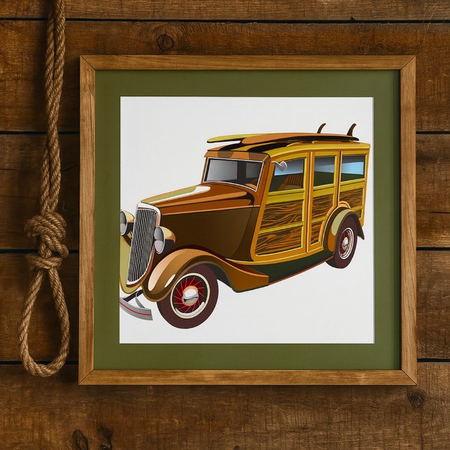 Affiche Vieille voiture vintage (Créateur téléchargé)