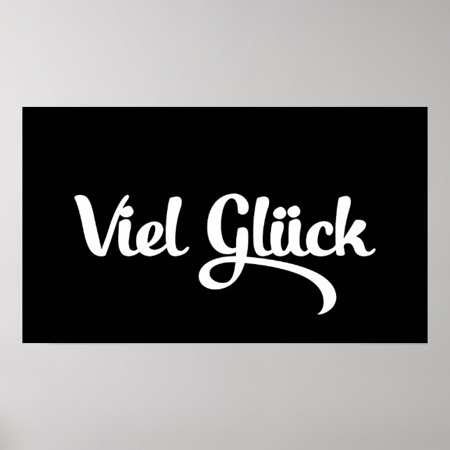 Affiche Viel Glück | Bonne chance Langue Allemande (Devant)