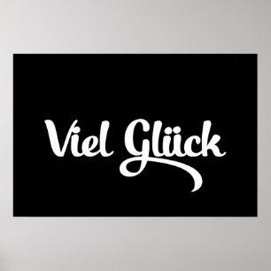 Affiche Viel Glück Bonne Chance Langue Allemande