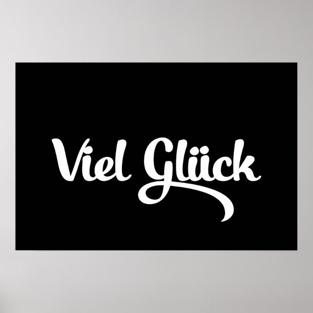 Affiche Viel Glück | Bonne Chance Langue Allemande (Devant)