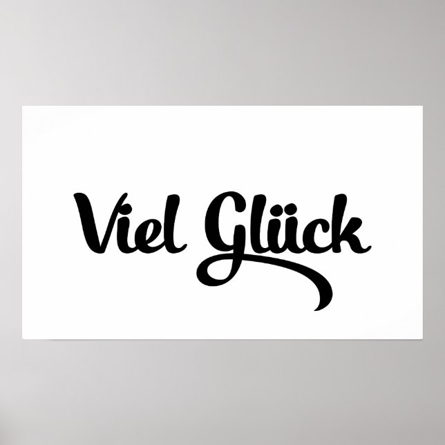 Affiche Viel Glück | Bonne chance Langue Allemande (Devant)