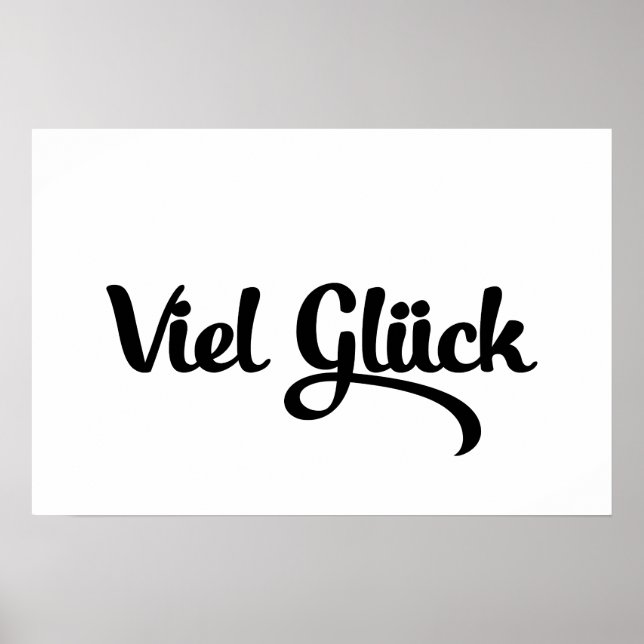 Affiche Viel Glück | Bonne Chance Langue Allemande (Devant)