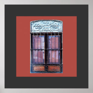 Affiche Vielle fenêtre avec Grate à Barranco