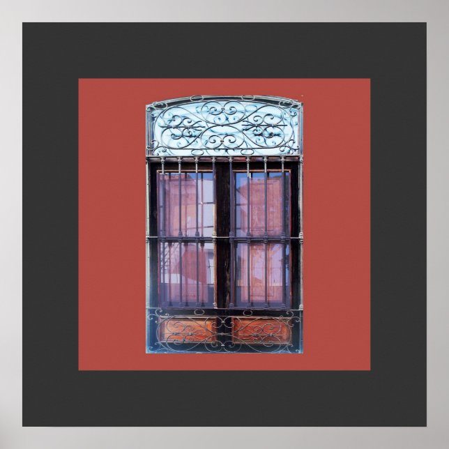 Affiche Vielle fenêtre avec Grate à Barranco (Devant)