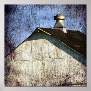 Affiche Vielle grange blanche