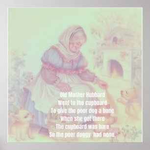 Affiche Vielle mère Hubbard Nursery Rhyme