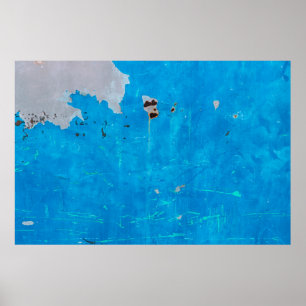 Affiche Vielles portes en fer bleu rusty texture arrière -