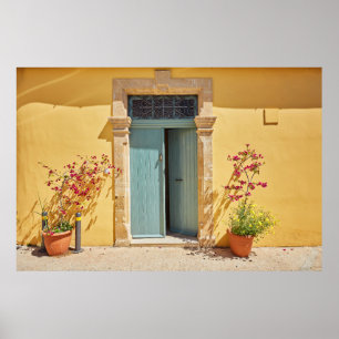 Affiche Vielles portes vertes authentiques à Nicosie Chypr