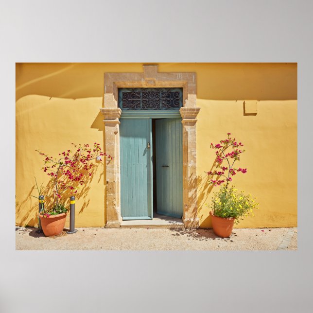 Affiche Vielles portes vertes authentiques à Nicosie Chypr (Devant)