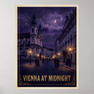 Affiche Vienne à minuit Voyages gothiques sombres