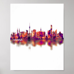 Affiche Vienne Autriche Skyline