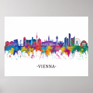 Affiche Vienne Autriche Skyline