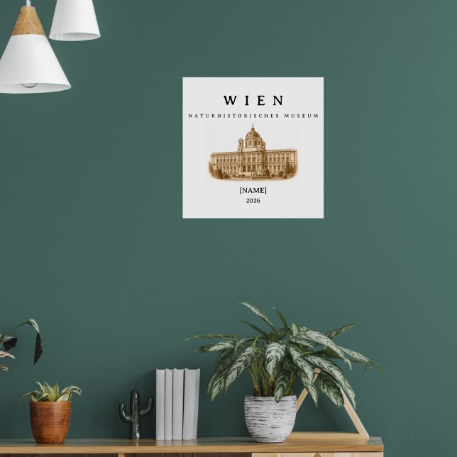 Affiche Vienne Muséum d'Histoire Naturelle | Nom & Année (Salon 1)