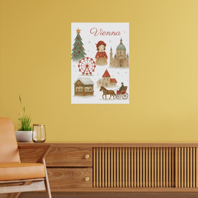 Affiche Vienne Noël Aquarelle – Cosy (Salon 2)