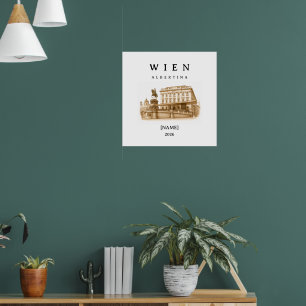 Affiche Vienne personnalisée Albertina Nom & Année