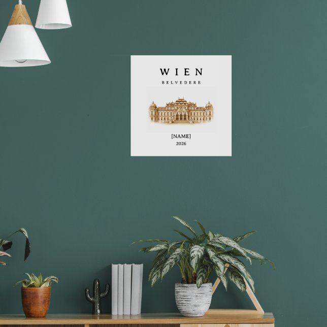 Affiche Vienne personnalisée Belvedere | Nom & Année (Salon 1)
