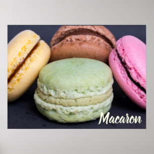 Affiche Viennoiseries Macaron pour le cadeau de dent sucré
