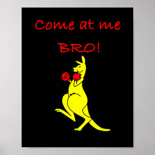 Affiche Viens Me Voir Frère Cadeau de Boxe de Kangourou