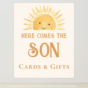Affiche Vient Les Fils Cartes Et Cadeaux Baby shower Signa