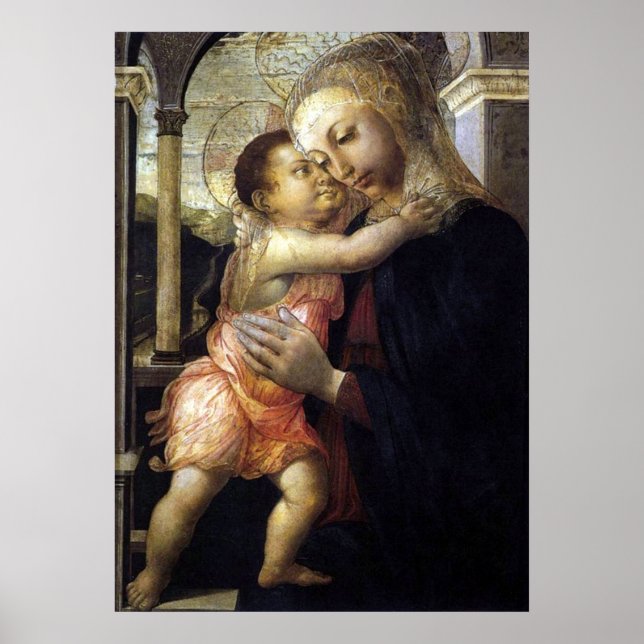 Affiche Vierge à l'enfant - Botticelli - c1500 (Devant)