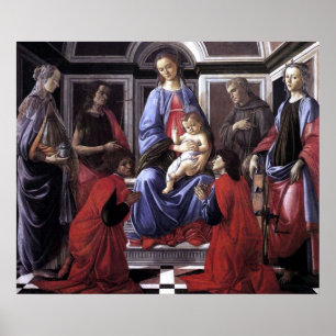 Affiche Vierge à six saints - Botticelli
