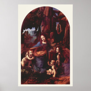 Affiche Vierge aux rochers de Léonard de Vinci