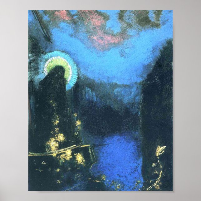 Affiche Vierge avec Corona Par Odilon Redon 1898 (Devant)