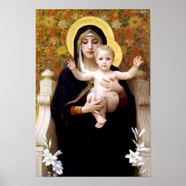Affiche Vierge avec enfant - William-Adolphe Bouguereau (Devant)