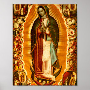Affiche Vierge de Guadalupe Notre Dame cadeau catholique