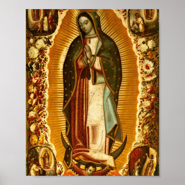 Affiche Vierge de Guadalupe Notre Dame Catholique Cadeau (Devant)