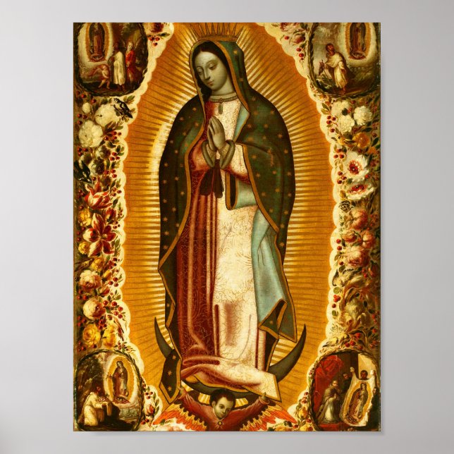 Affiche Vierge de Guadalupe Notre Dame Mère Marie (Devant)