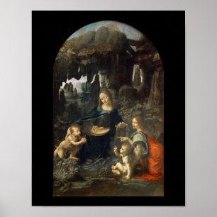 Affiche Vierge des Rochers, Léonard de Vinci