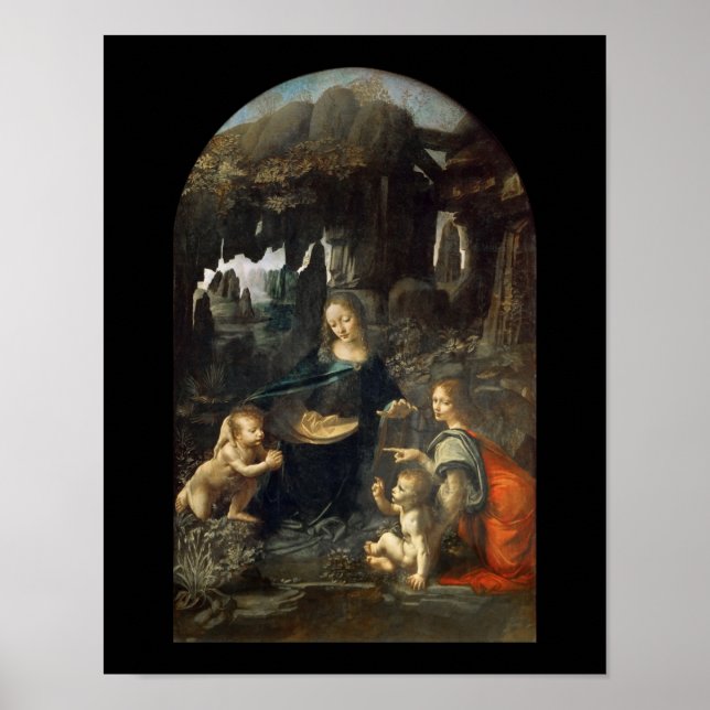 Affiche Vierge des Roches, Léonard de Vinci (Devant)
