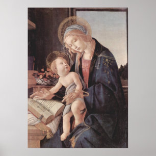 Affiche Vierge du Livre - Botticelli - c1480