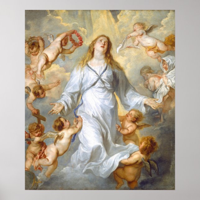 Affiche Vierge en Intercesseur - Anthony van Dyck Beaux-Ar (Devant)