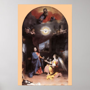 AFFICHE VIERGE ET ANGE DE L'ANNONCE