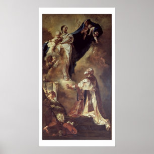 Affiche Vierge et Enfant apparaissant à St. Philippe Néri,