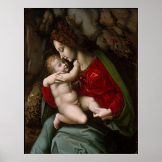 Affiche Vierge et Enfant - Bachiacca, d'Ubertino Verdi